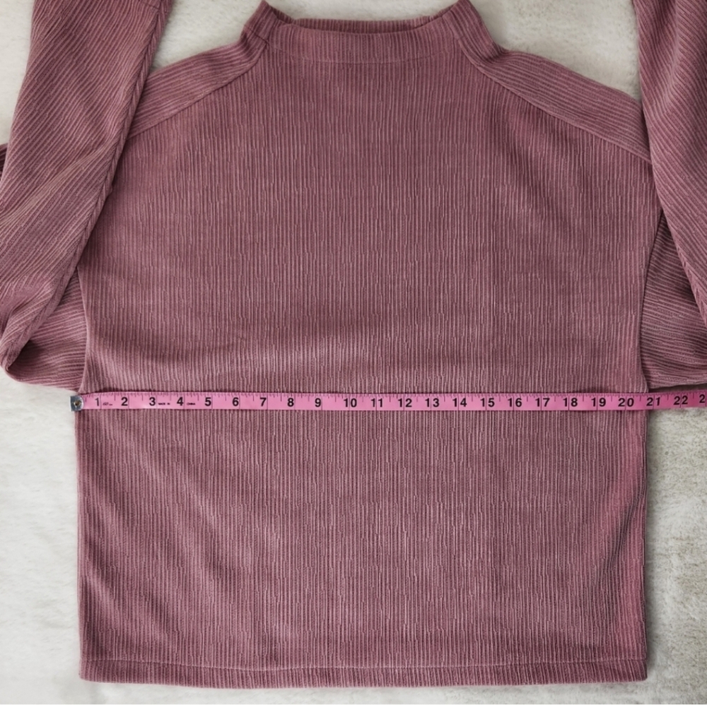 Madewell Striped Jacquard Funnelneck Top in Rosewood - Picture 3 of 7
